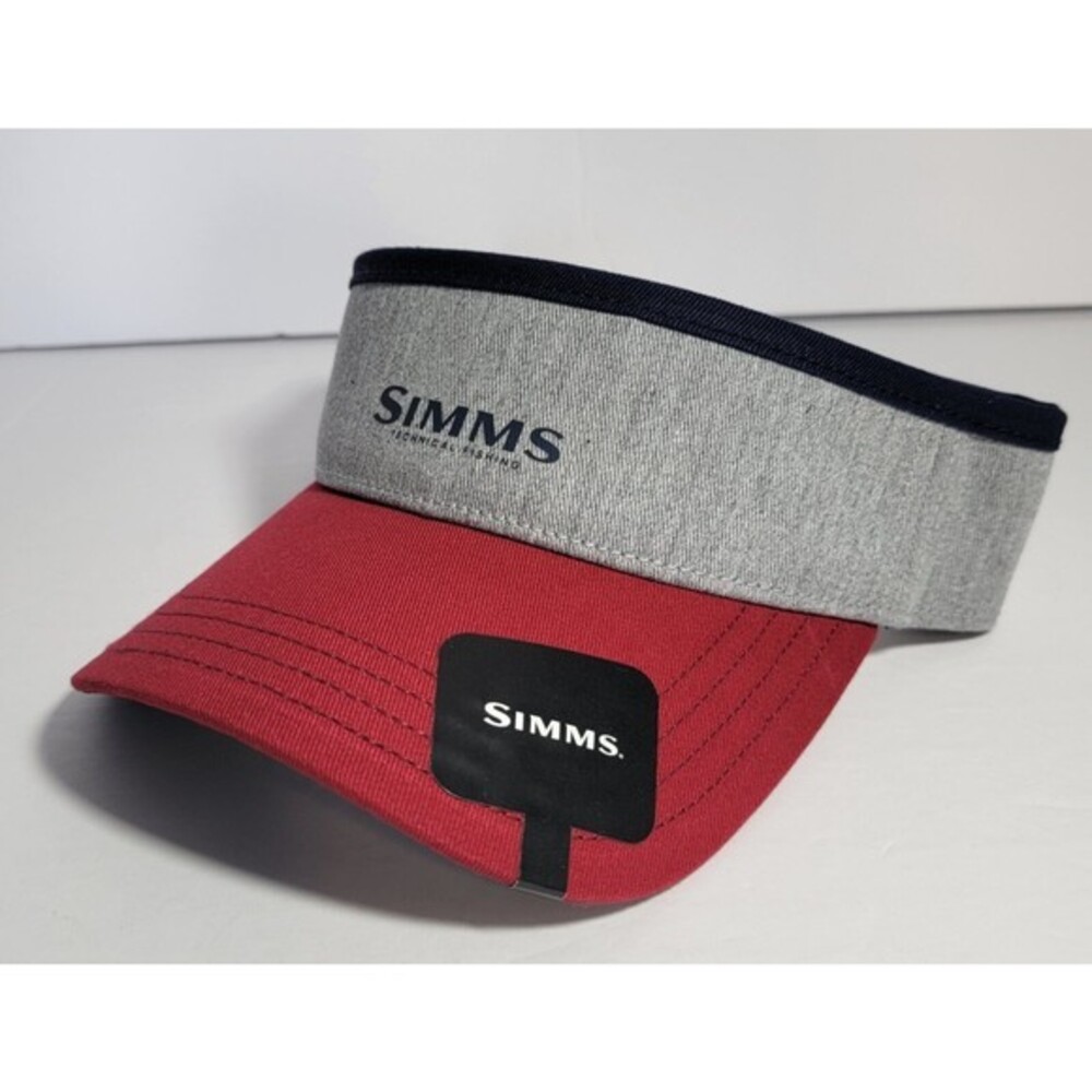 SIMMS Fishing Products Americana Visor Men's Snapback OSFM Gray Red